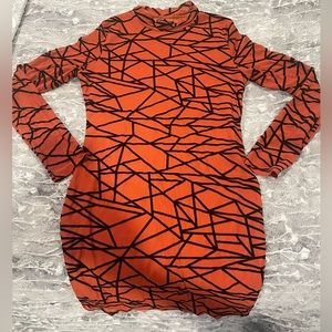 Long sleeve fitted dress